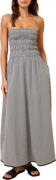 Solid & Striped The Delta Gingham Cotton Maxi Sundress