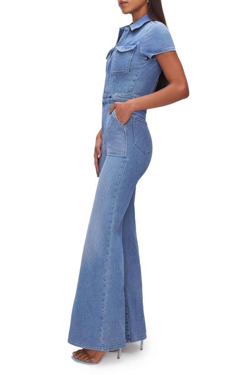 Good American Fit for Success Palazzo Jumpsuit, Alternate, color, 