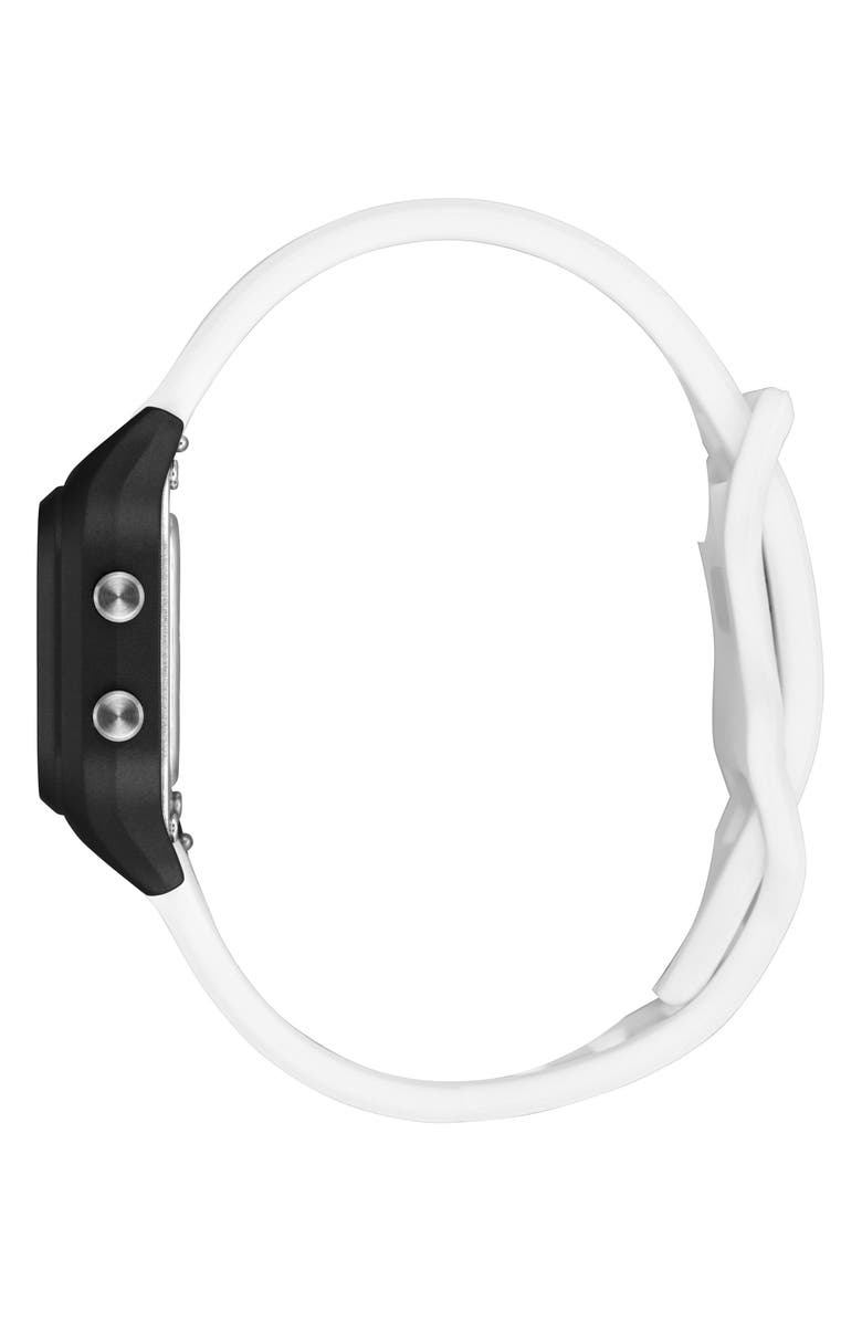 Nixon The Ripper Silicone Strap Digital Watch, 36.5mm, Alternate, color, Black / White