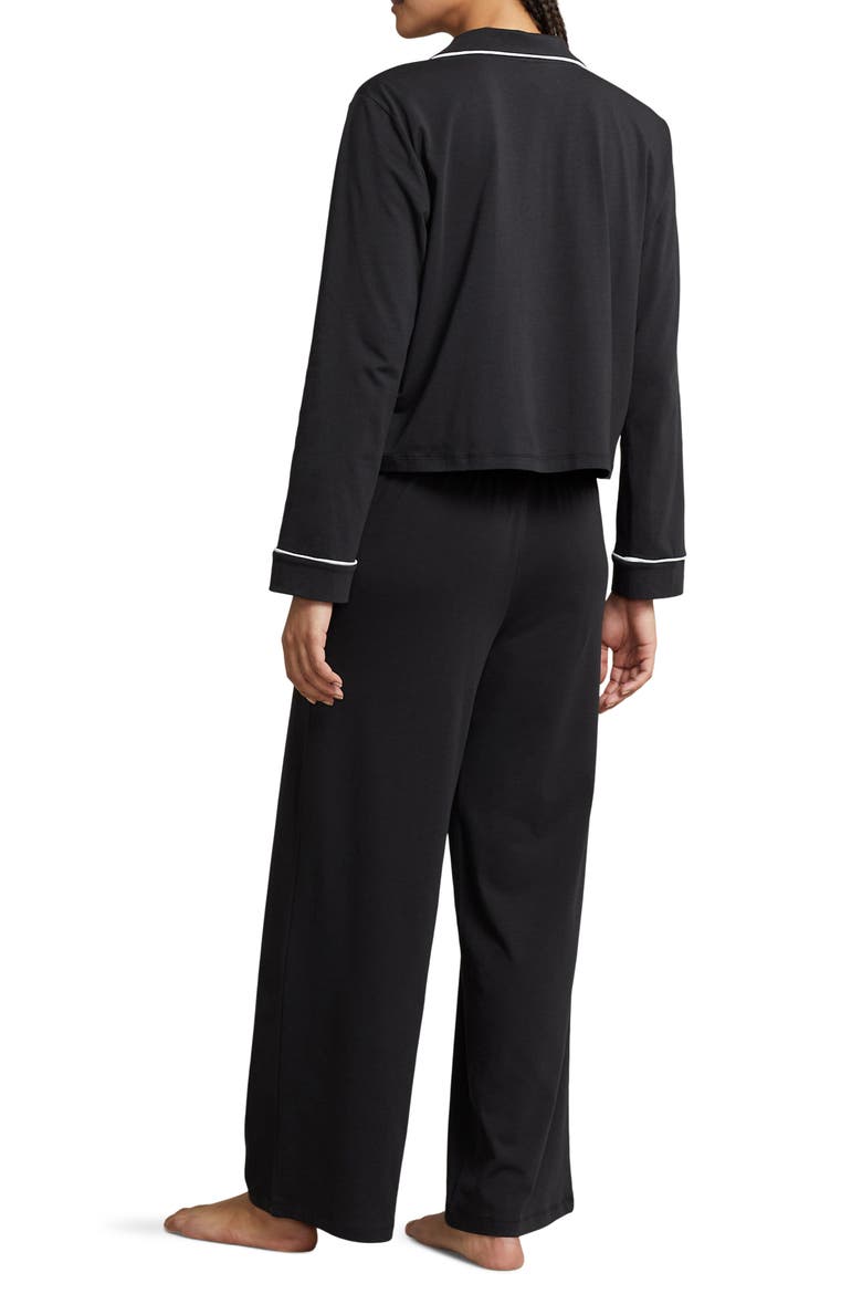 Cotton Blend Pajamas, Alternate, color, ONYX
