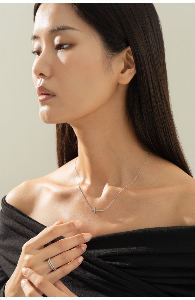 Bearfruit Jewelry Celeste Tennis Ring Set, Alternate, color, Silver