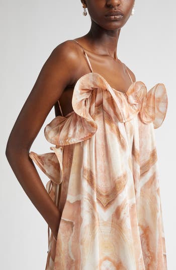 【Zimmermann】Illuminate Flounce ruffled silk minidress Illuminate Flounce ruffled silk minidress in multicoloured