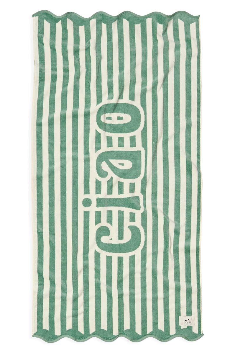 Slowtide Ciao Beach Towel, Main, color, Green