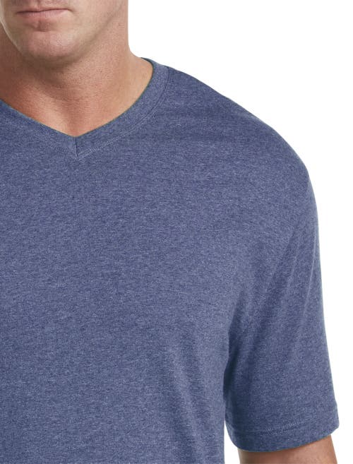 Harbor Bay By Dxl Big & Tall Moisture-wicking Jersey V-neck T-shirt