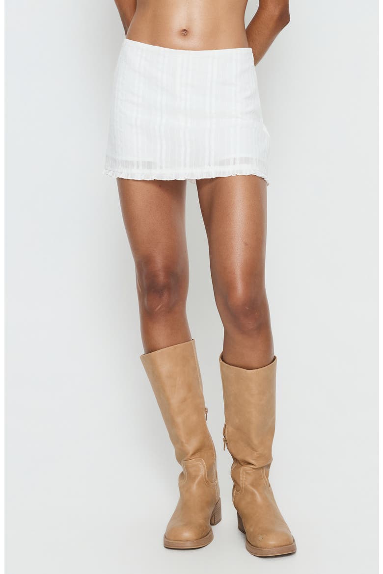 Nyelle Frill Cotton Skort, Main, color, WHITE