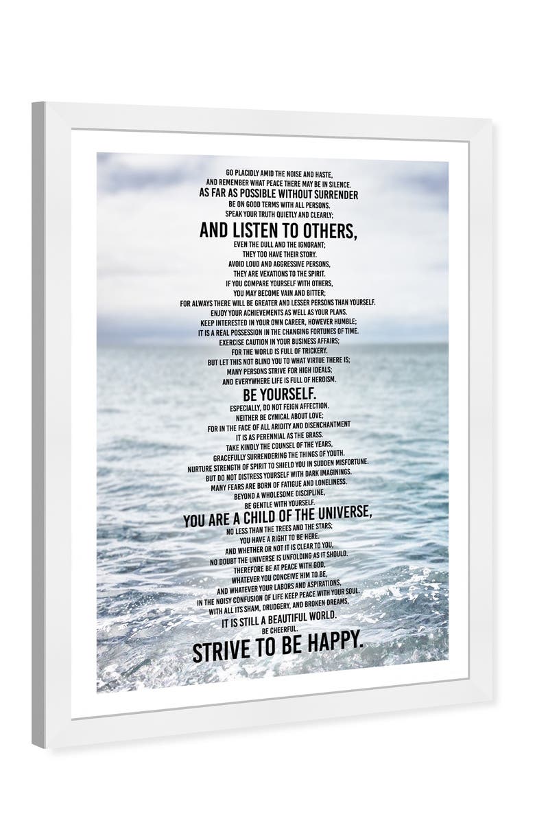 Wynwood Studio Desiderata Inspiration Art, Alternate, color, Blue