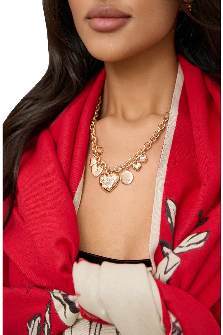 Shaker Charm Necklace, Alternate, color, GOLD