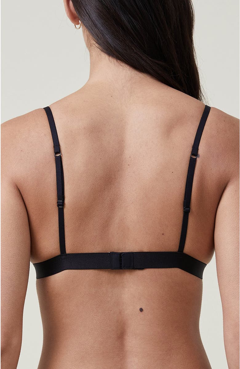 COTTON ON BODY Women's Everyday Lace Triangle Padded Bralette, Alternate, color, Black