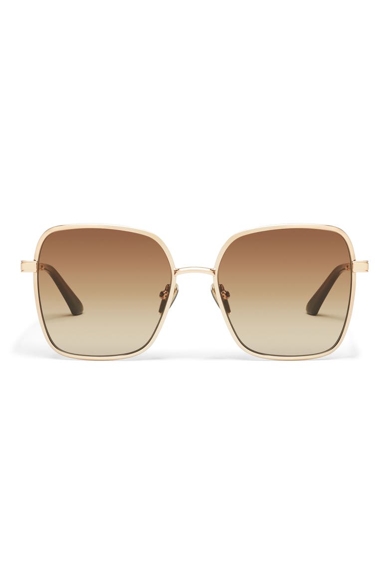 5th Ave 58mm Gradient Square Sunglasses, Main, color, GOLD/ SEPIA