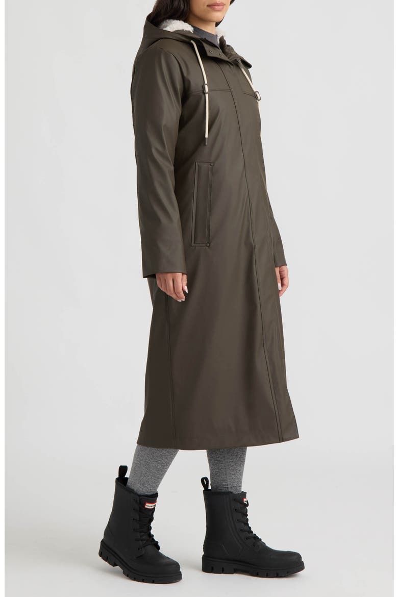 Sammy Water Repellent Long Rubberized Raincoat, Alternate, color, BROWNIE