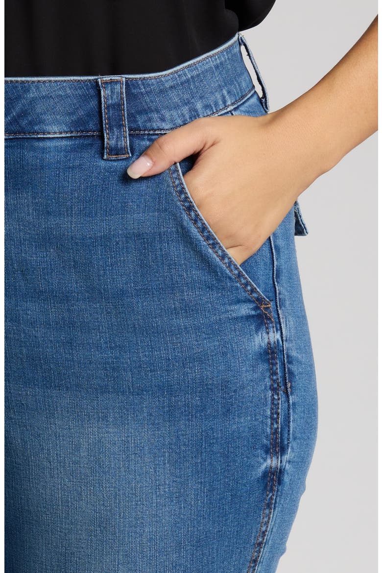 High Waist Bootcut Jeans, Alternate, color, MID BLUE