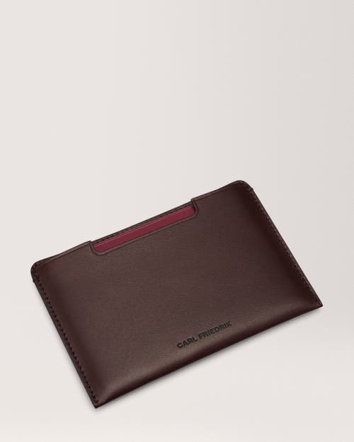 Carl Friedrik Easton Passport Holder In Chocolate