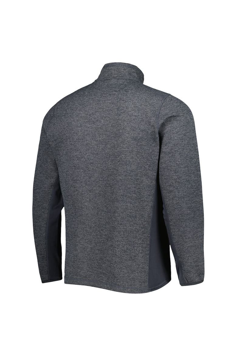 Men's Antigua Heathered Charcoal St. Louis Blues Course Quarter-Zip Jacket, Alternate, color, Heather Charcoal