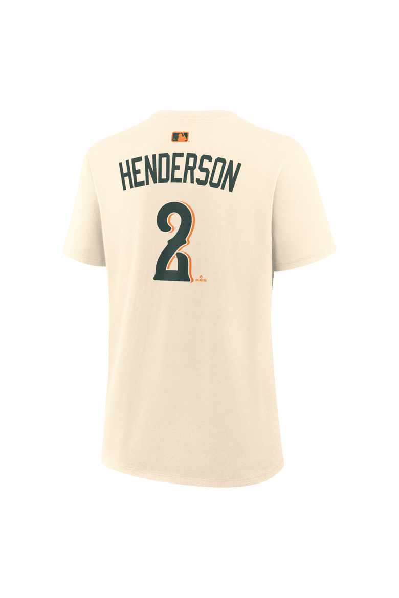 Women's Nike Gunnar Henderson Cream Baltimore Orioles 2026 City Connect Name & Number T-Shirt, Alternate, color, Cream