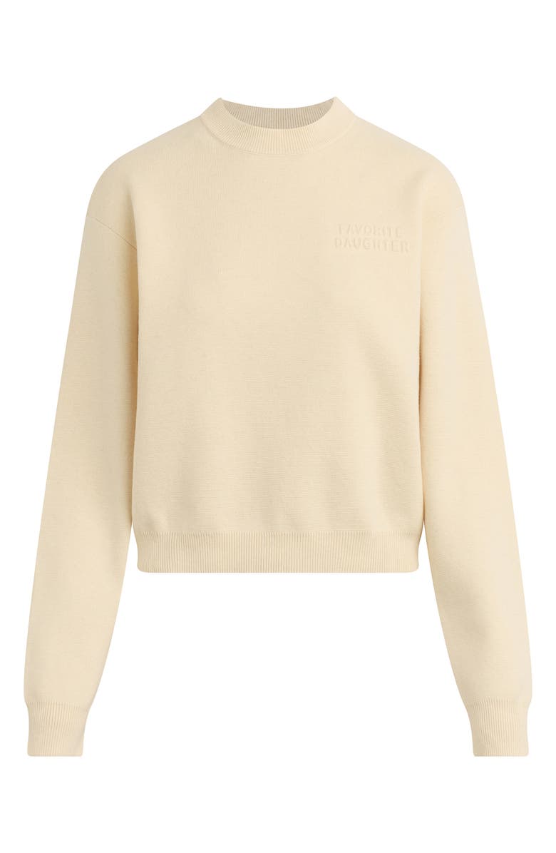 Favorite Daughter Fatigue Sisters Cotton & Cashmere Sweatshirt, Alternate, color, Cream