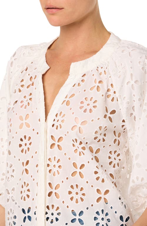 Joe's Women's The Broderie Lace Puff-sleeve Top In White