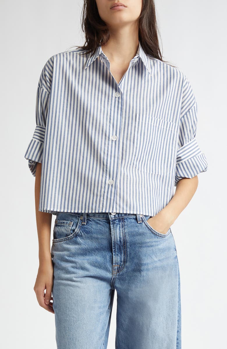 TWP Next Ex Crop Button-Up Top, Main, color, 