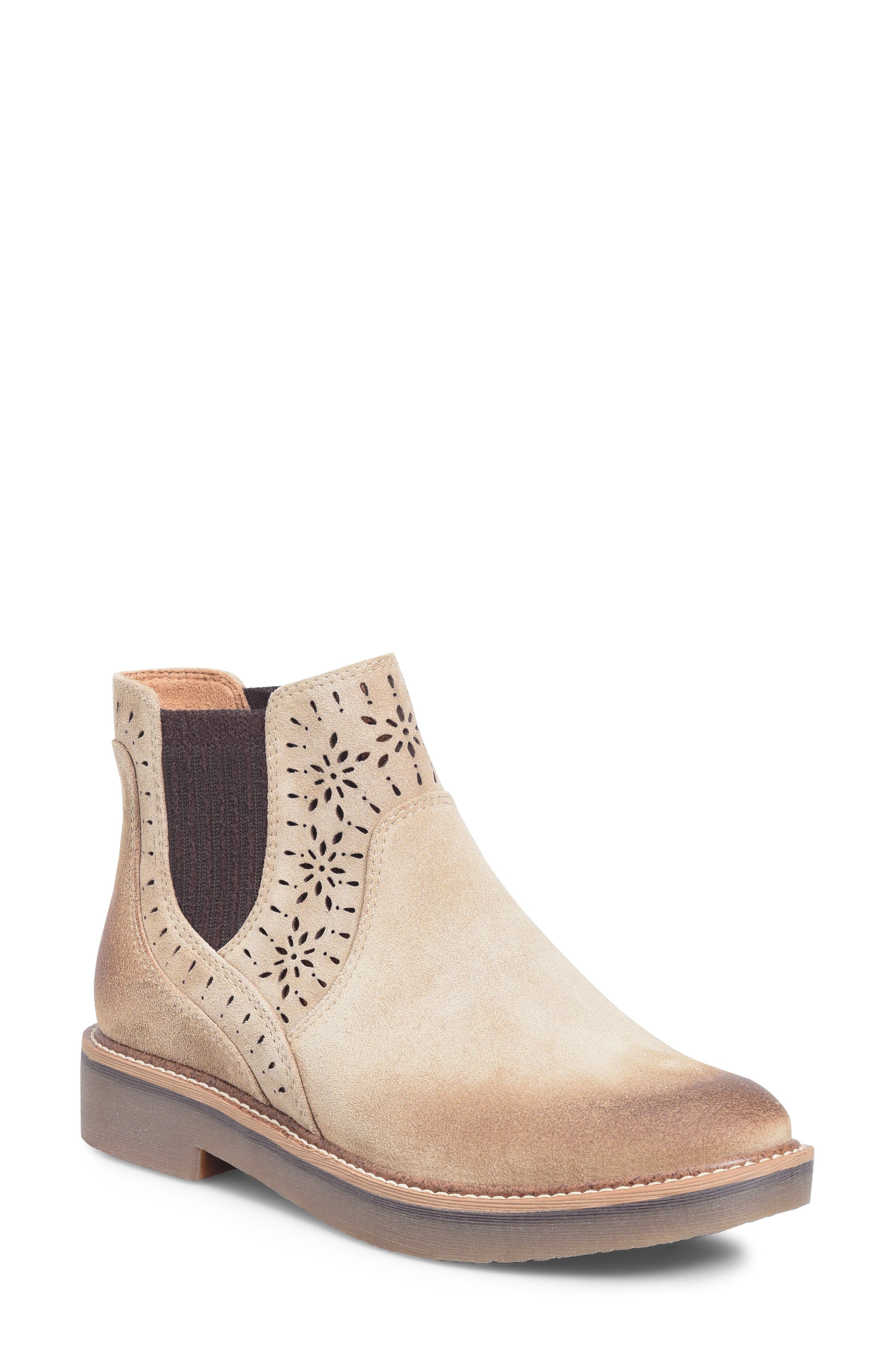 Comfortiva Raya Chelsea Bootie, Main, color, Tan Suede