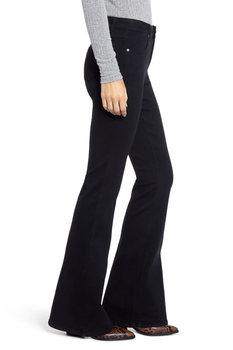 Flare Jeans, Alternate, color, BLACK