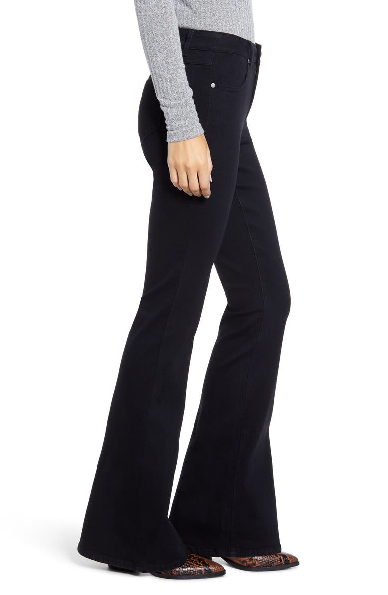 1822 Denim Flare Jeans, Alternate, color, Black