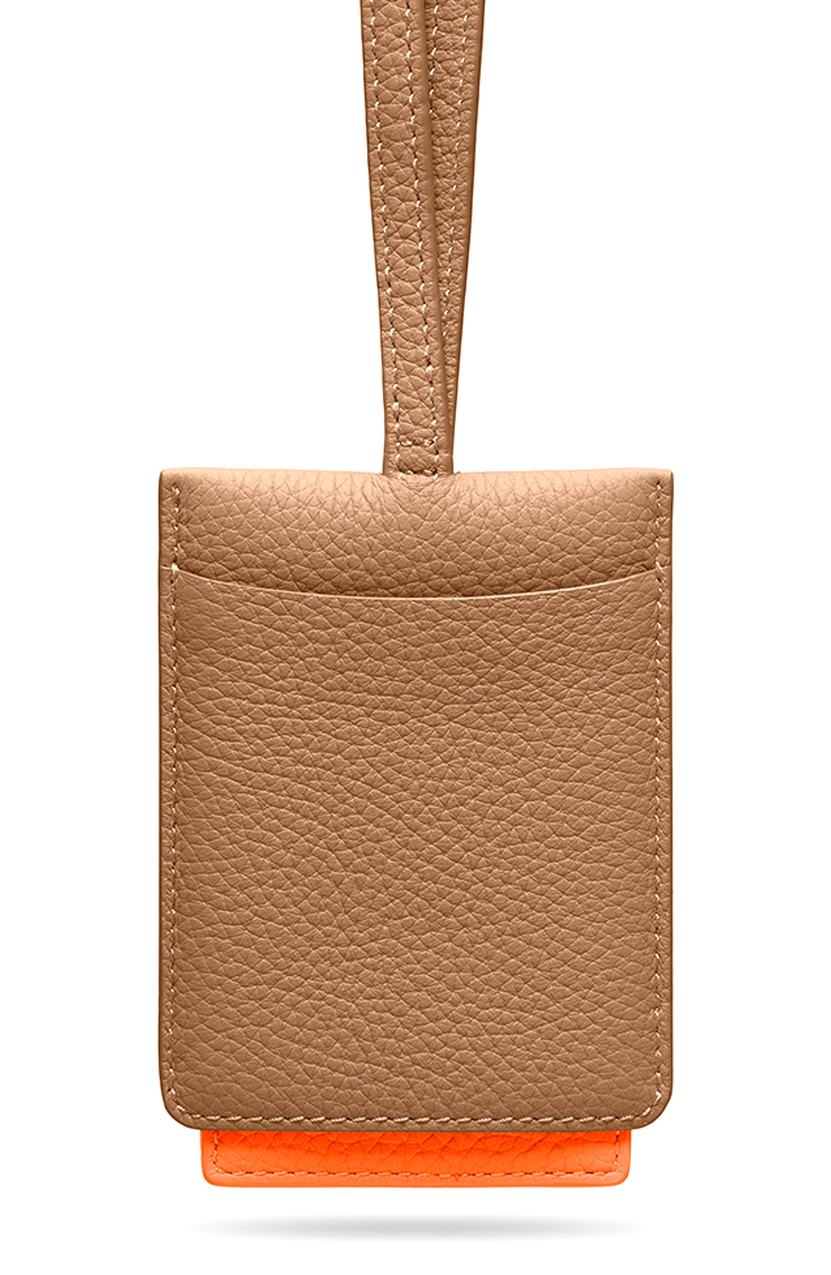 MAISON de SABRÉ Leather ID Lanyard, Alternate, color, Manhattan Sandstone