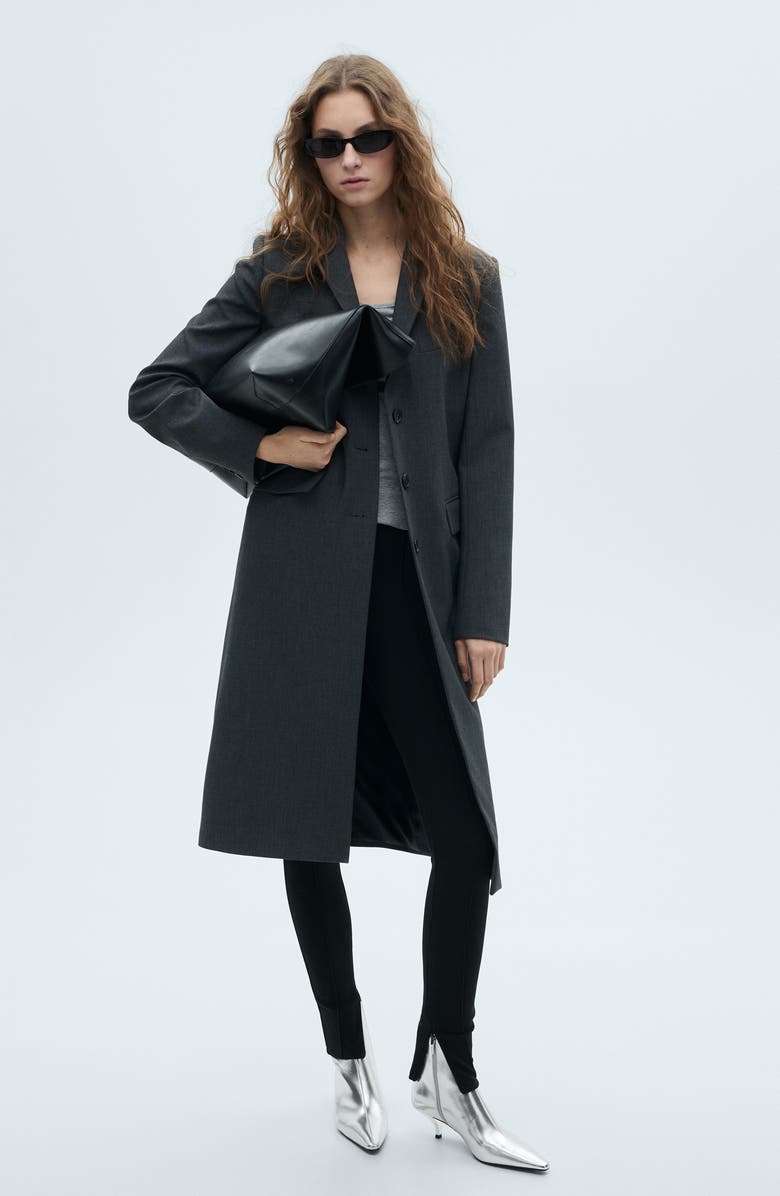 MANGO Metallic Kitten Heel Bootie, Alternate, color,