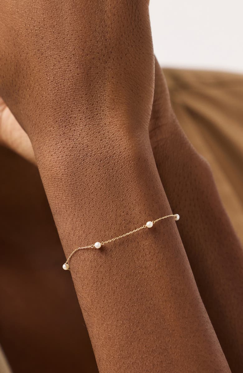 Ana Luisa Gold Pearl Bracelet - Gold Pearl Station Bracelet, Alternate, color,