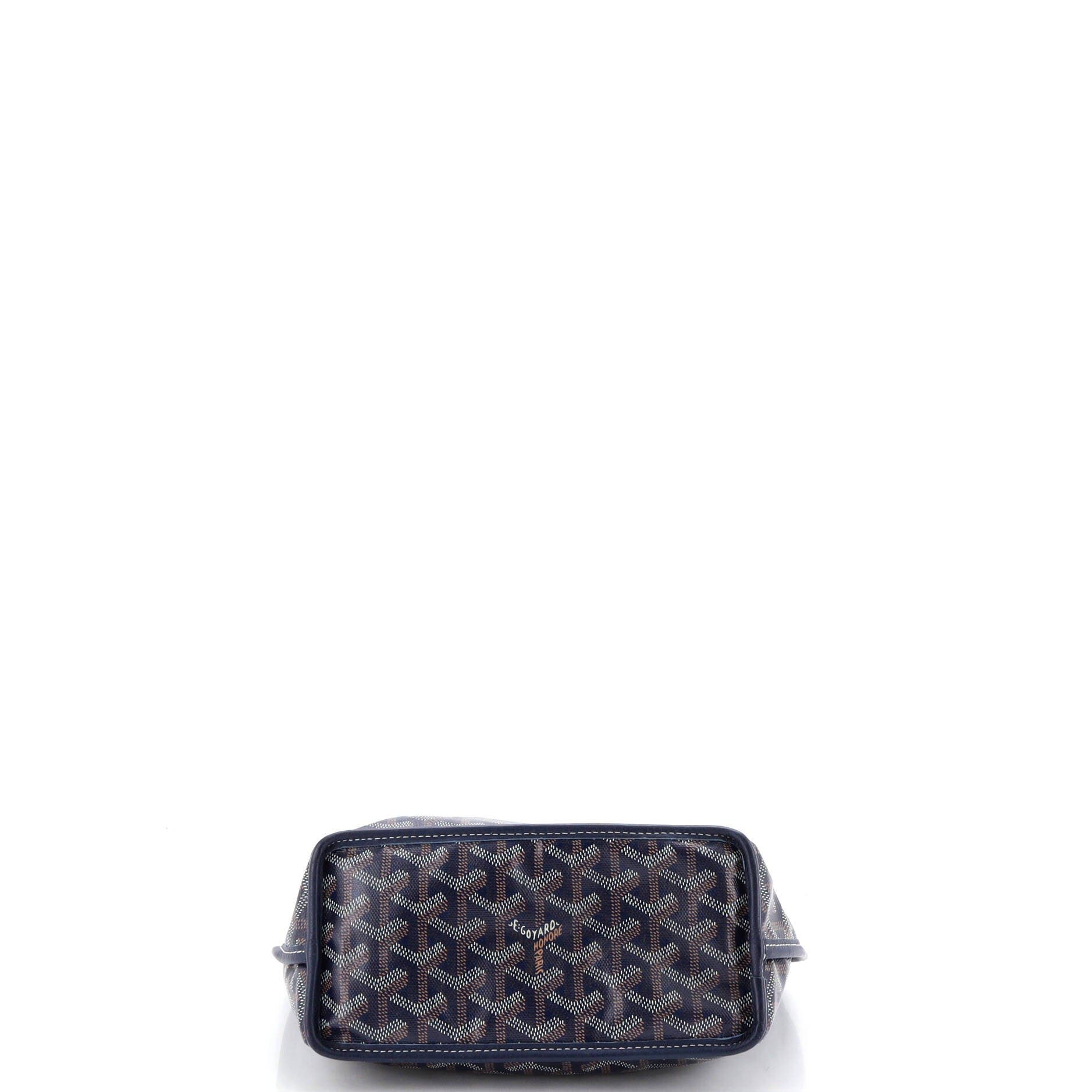 Pre-Owned Goyard Anjou Reversible Tote Coated Canvas Mini, Alternate, color, Blue