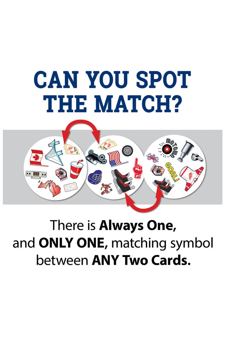 Detroit Red Wings Spot It! Card Game, Alternate, color, Multicolor