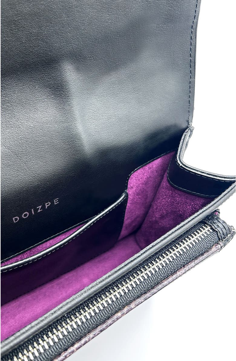 DOIZPE Frihed Cactus Luxe Crossbody and Clutch Bag, Alternate, color, Black