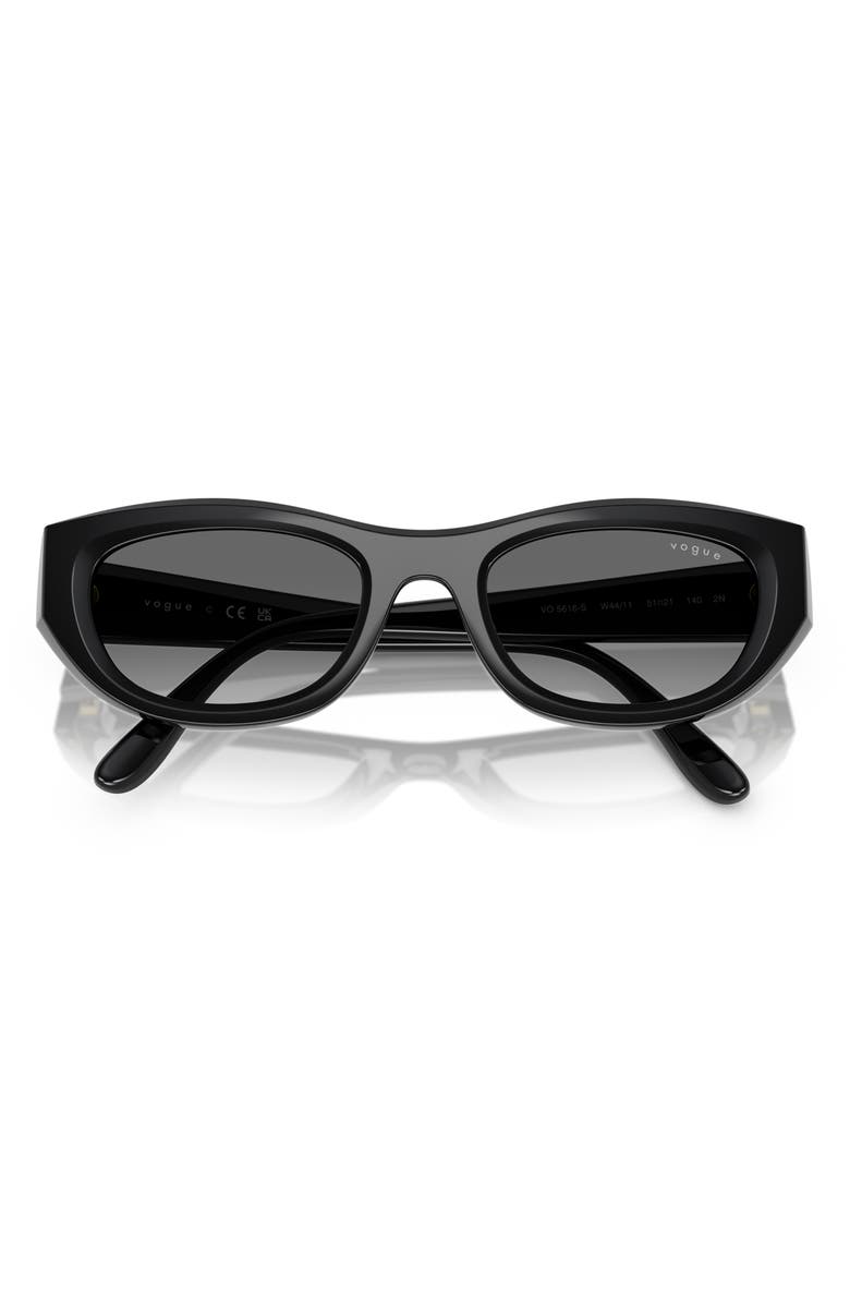 VOGUE 51mm Cat Eye Sunglasses, Main, color, Black