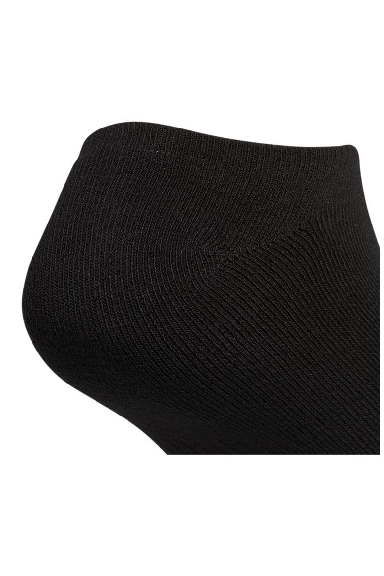 Trefoil 6-Pack No-Show Socks, Alternate, color, BLACK