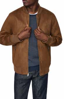 Faux Suede Bomber Jacket