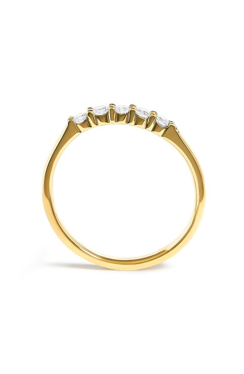 Haus of Brilliance 14K Gold 1/4 Ctw Diamond 5 Stone Band Ring, Alternate, color, Yellow Gold