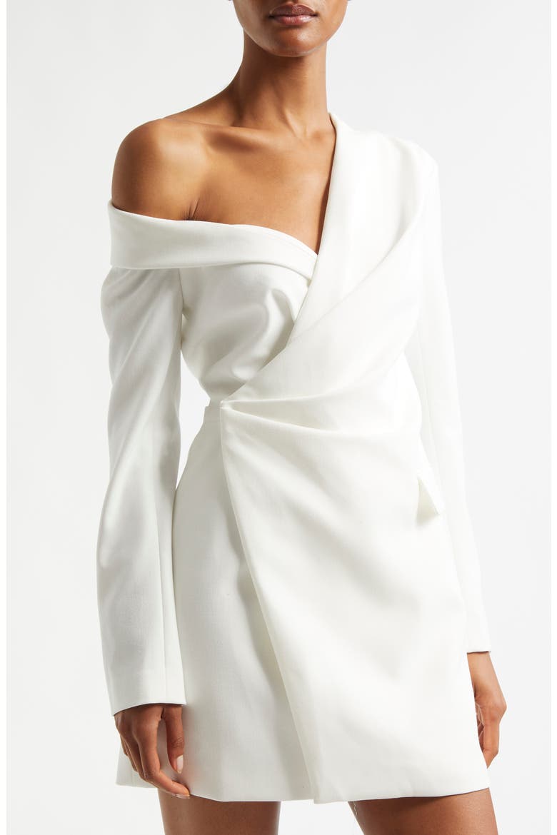 Skyla One-Shoulder Long Sleeve Dress, Alternate, color, DAIKON