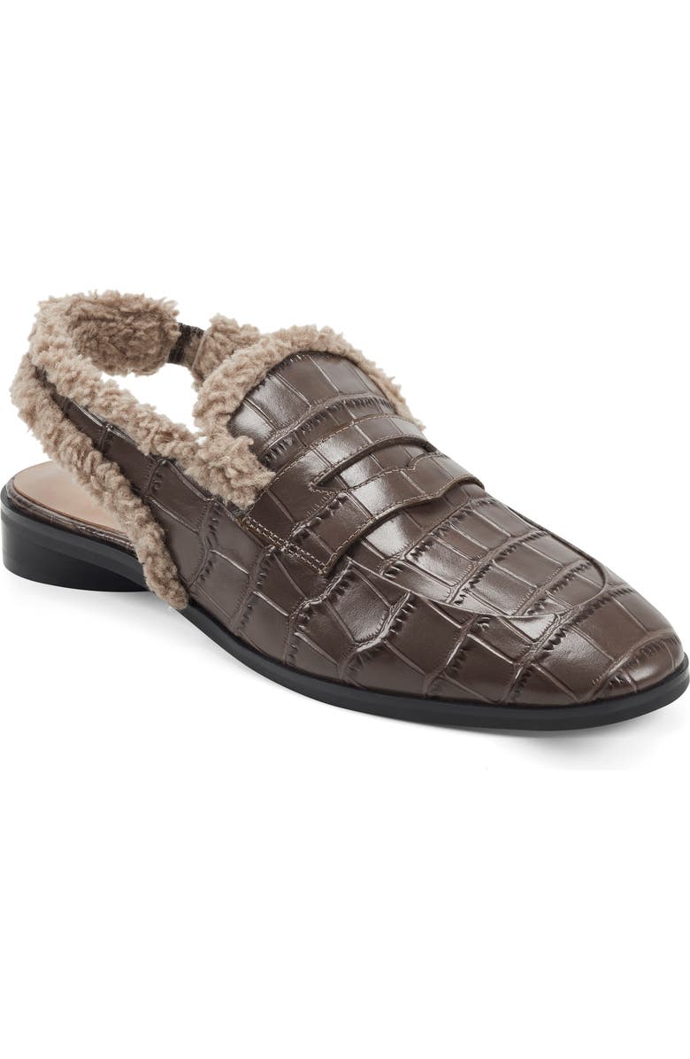 Aerosoles Gabrielle Faux Shearling Slingback Loafer, Main, color,