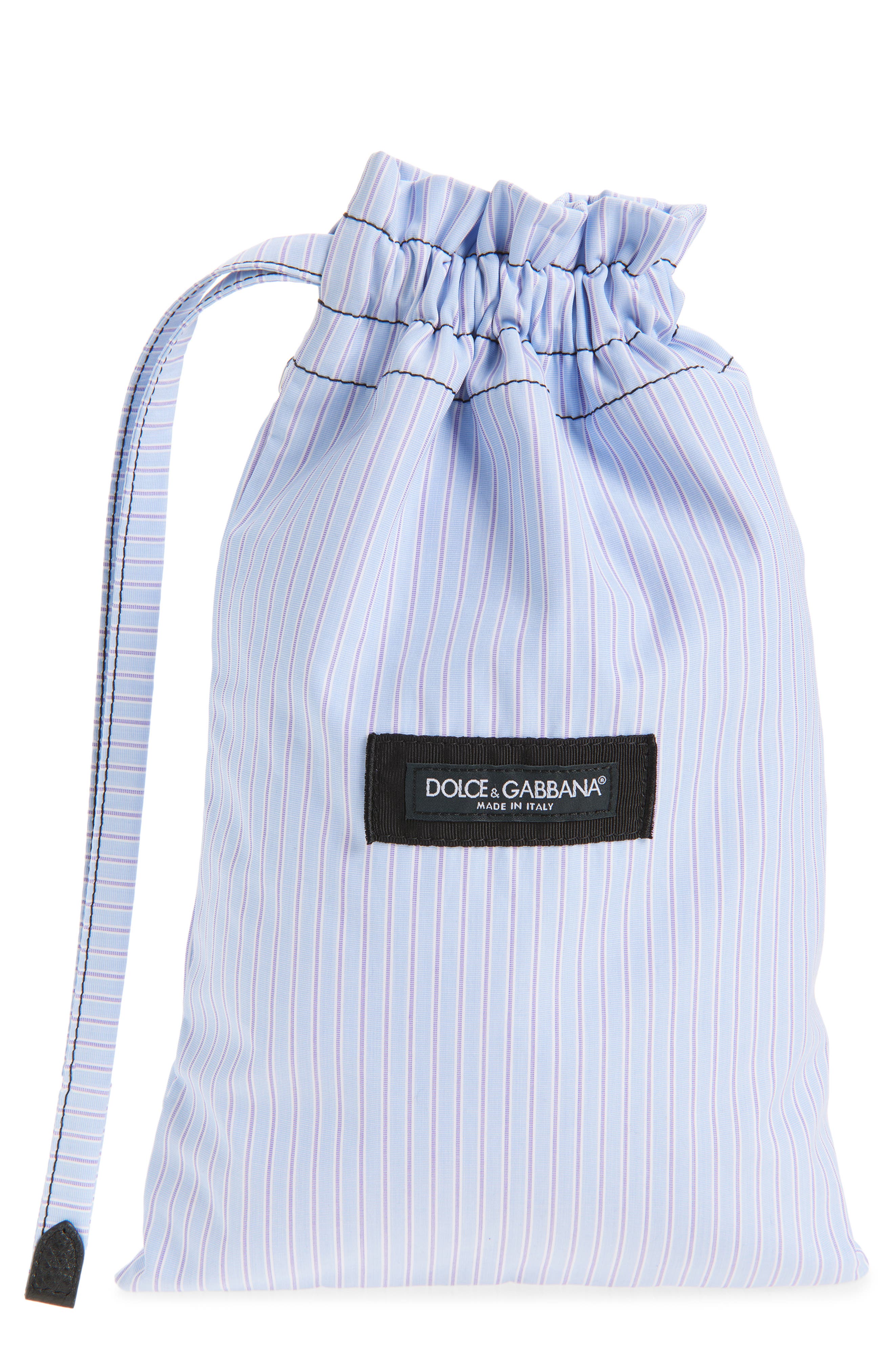 Dolce&Gabbana Stripe Poplin Crossbody Bag, Main, color, Multicolor Azzurro