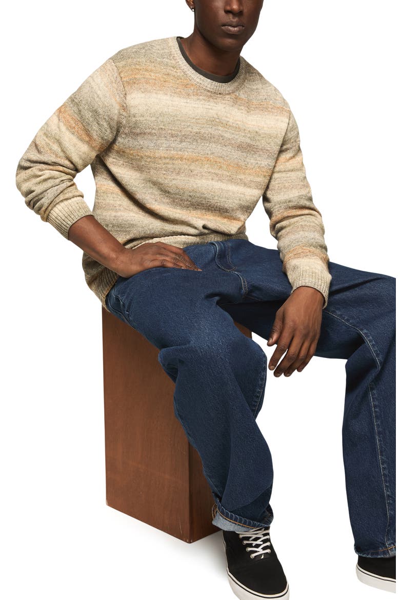 Space Dye Cotton Blend Crewneck Sweater, Alternate, color, MULTI COMBO