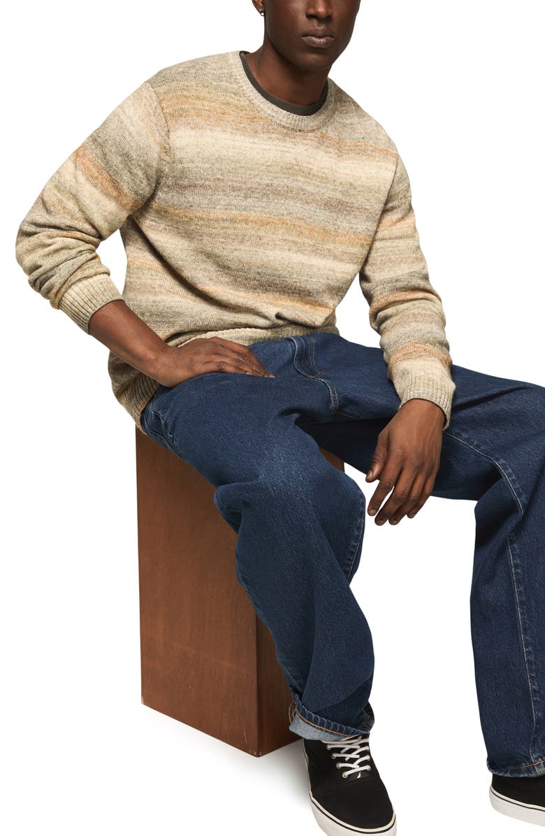 Lucky Brand Space Dye Cotton Blend Crewneck Sweater, Alternate, color,