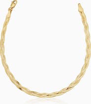 Oradina 10K Gold Now & Forever Herringbone Bracelet