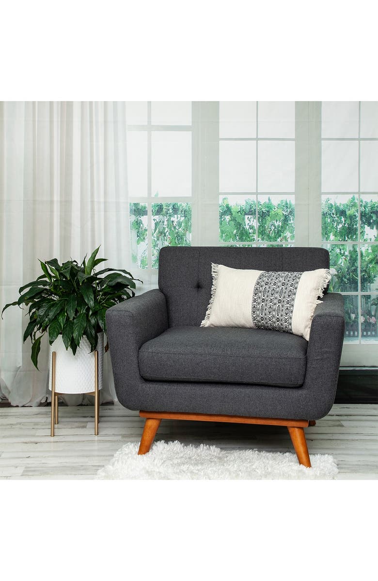 PARKLAND COLLECTION Bianca Transitional White Throw Pillow, Main, color, White