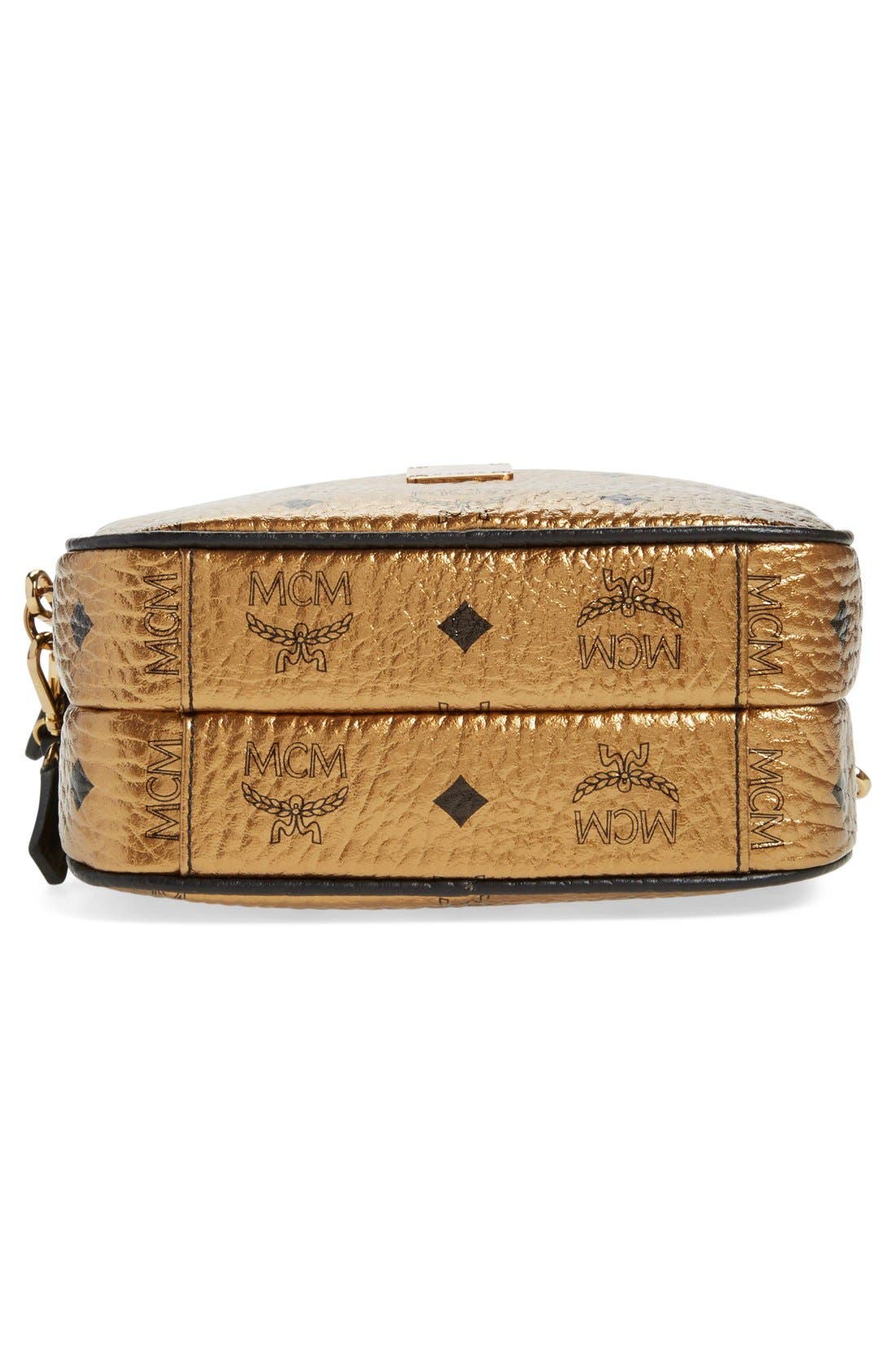 MCM 
Heritage - Visetos
 Metallic Coated Canvas Crossbody Bag, Alternate, color, 