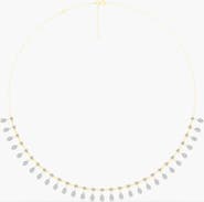 Everlee Pear Shape Orbit Half Tennis Lab Diamond Necklace in 14K