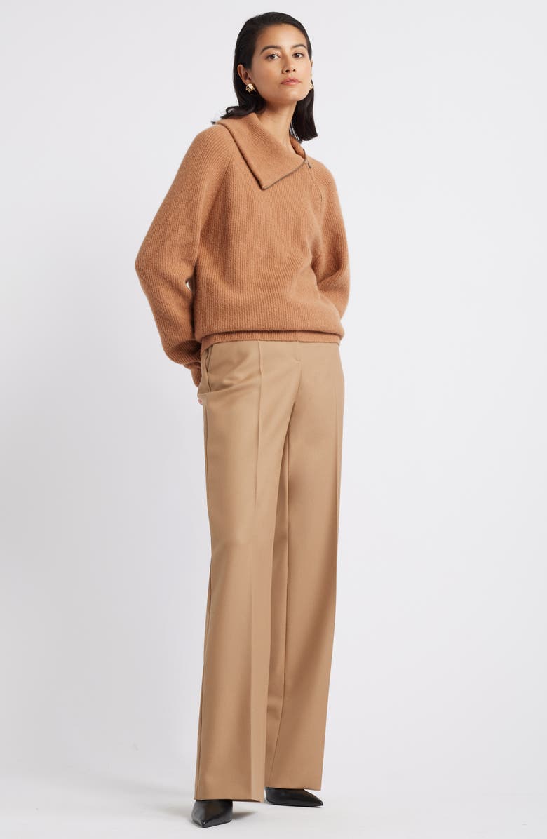 Nordstrom Asymmetric Half Zip Sweater, Alternate, color,