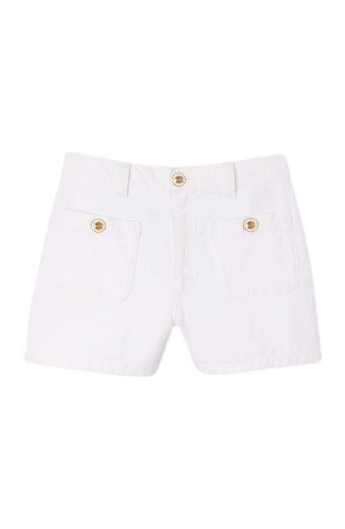 Sandro High Waist Denim Shorts In White