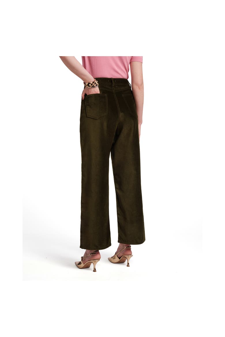 Ace Velet Pant Solid Velvet, Alternate, color, Olive