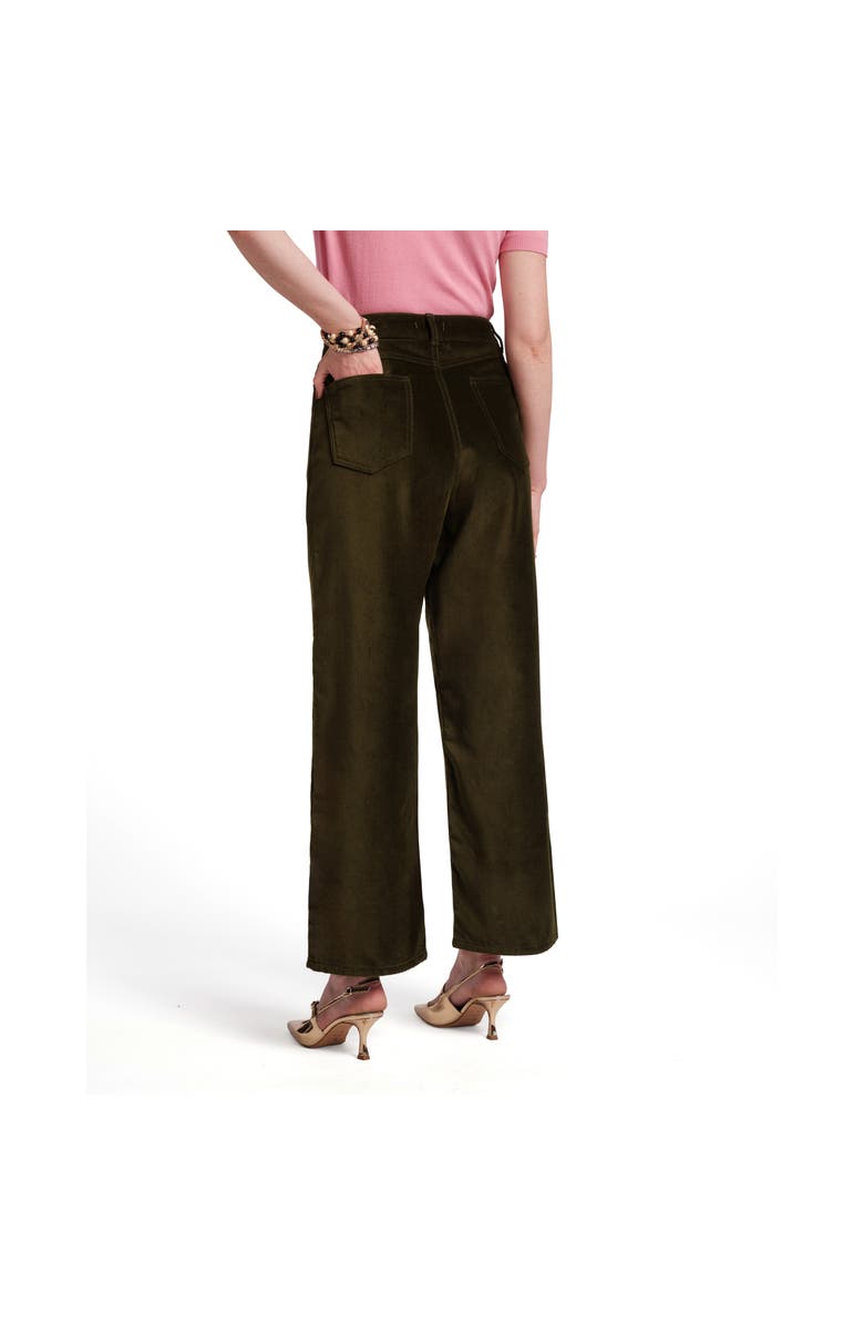 Frances Valentine Ace Velet Pant Solid Velvet, Alternate, color, Olive