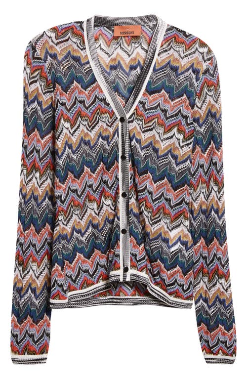 Missoni Zigzag Stripe Cardigan In Multi