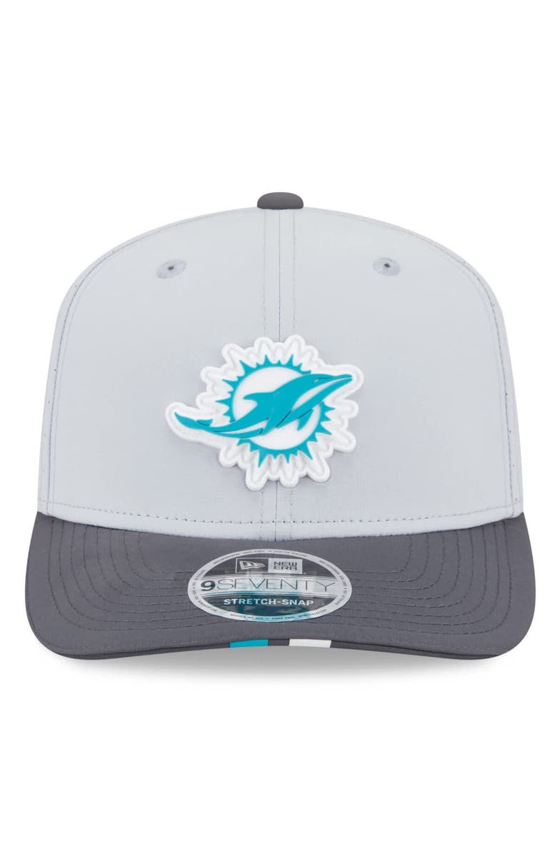 New Era Men's New Era  Gray/Graphite Miami Dolphins 2025 NFL Training Camp 9SEVENTY Adjustable Hat, Alternate, color, 