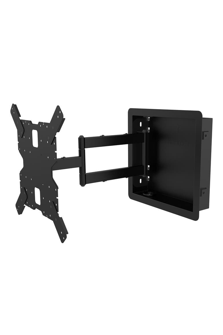 R400 Pro Series Recessed In Wall Full Motion TV Mount for 35"-65" TVs, Main, color, Black
